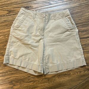 Talbots Petites Stretch Khaki Shorts
